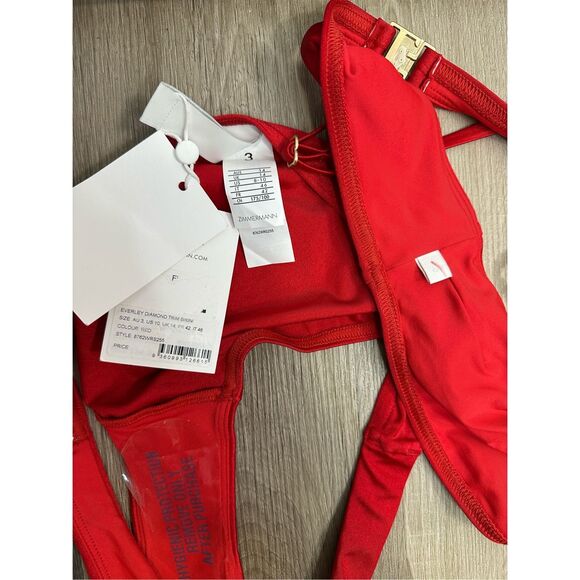 Zimmermann Everley Diamond Trim Bikini SIZE AU3/US10 $260 - Picture 11 of 11